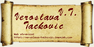 Veroslava Tacković vizit kartica